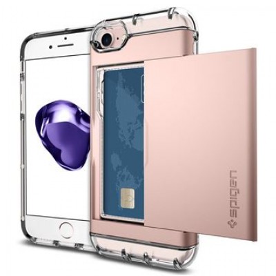 Θήκη Spigen SGP CRYSTAL WALLET για iPhone 7 - ROSEGOLD - 042CS20982